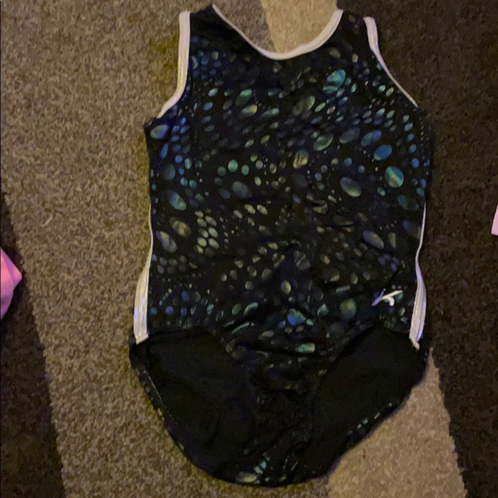 GK gymnastics leotard shimmery pattern